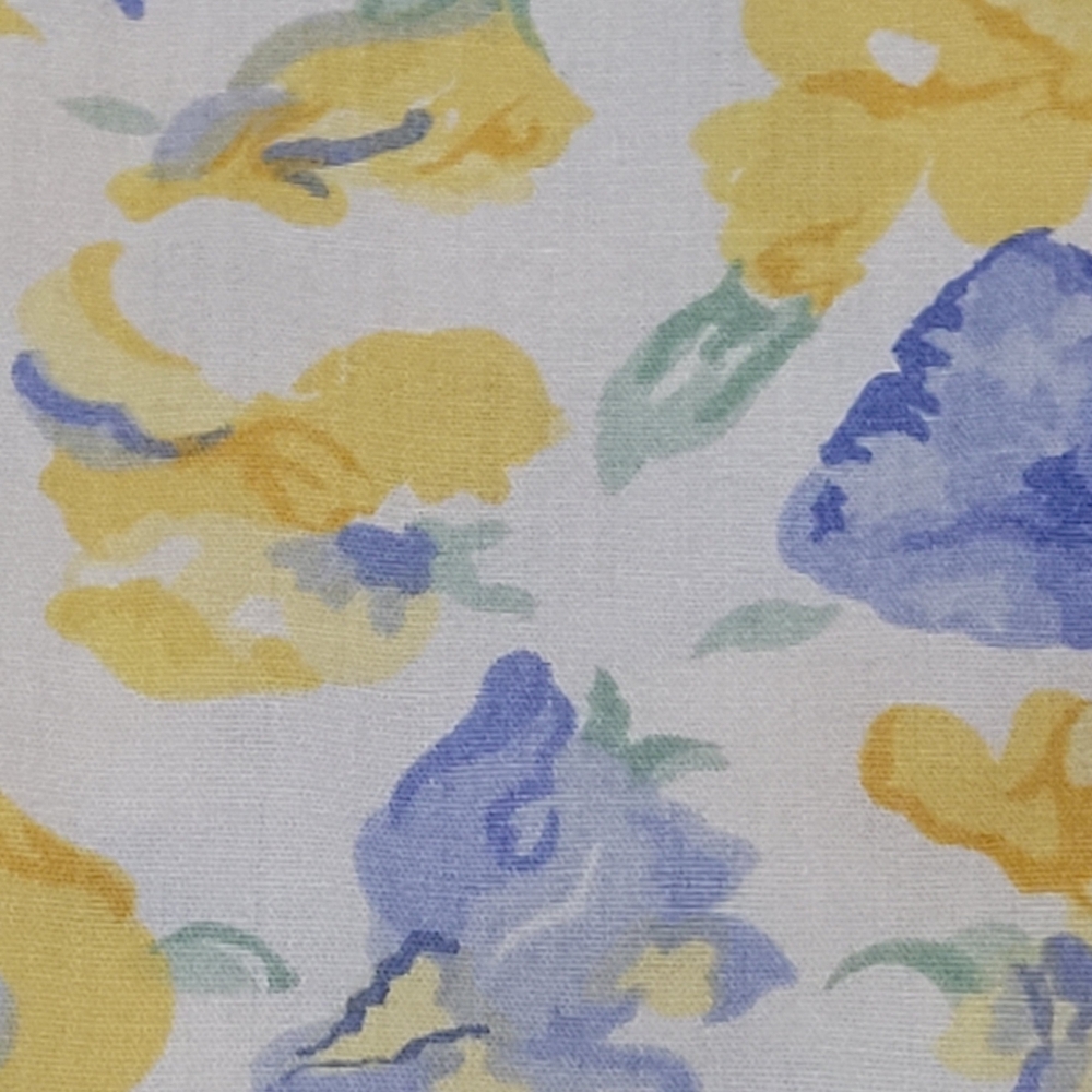 Laura Ashley Charlotte confetti yellow blue ruffled border pillow sham standard - Picture 8 of 12